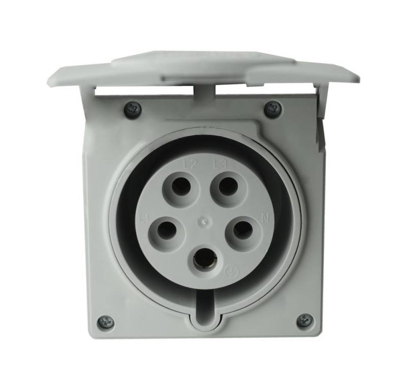 SEZ Steckdose CEE Wandsteckdose mit Klappdeckel Unterputz 32A 5P 400V IP44, 1-St. von SEZ