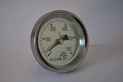 SEZAM Thermometer für Holzofentüren, Skala von 0 bis 500ºC, Kugeldurchmesser 63 mm, 50 mm Mantel SEZAM Thermometer für Holzofentüren, Skala von 0 bis 500ºC, Kugeldurchmesser 63 mm, 50 mm Mantel von SEZAM