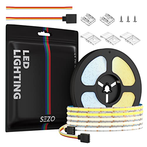 FCOB COB Abstimmbar Hohe Dichte Lichtleiste, Dimmbar Warmweiß Kaltweiß CCT LED Streifen DC24V 5M 640LEDs/M 14W/M 2700K-6000K High hell Lichter, für unter Schrank Schlafzimmer Küche DIY Beleuchtung FCOB COB Abstimmbar Hohe Dichte Lichtleiste, Dimmbar Warmweiß Kaltweiß CCT LED Streifen DC24V 5M 640LEDs/M 14W/M 2700K-6000K High hell Lichter, für unter Schrank Schlafzimmer Küche DIY Beleuchtung von SEZO