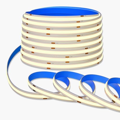 SEZO 10M COB LED Streifen Selbstklebend 24V 336LEDs/M Warmweiß 3000K Hohe Dichte LED Lights Dimmbar FCOB LED Strip 8mm IP30 Nicht Wasserdicht PCB Weiß für DIY Innenbeleuchtung SEZO 10M COB LED Streifen Selbstklebend 24V 336LEDs/M Warmweiß 3000K Hohe Dichte LED Lights Dimmbar FCOB LED Strip 8mm IP30 Nicht Wasserdicht PCB Weiß für DIY Innenbeleuchtung von SEZO