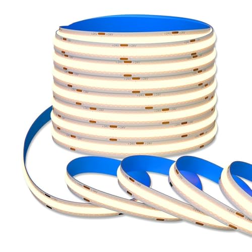 SEZO 10M COB LED Streifen Selbstklebend 24V 528LEDs/M Warmweiß 3000K Hohe Dichte Lights Dimmbar COB LEDs Lichtband 10mm IP30 Nicht Wasserdicht PCB Weiß für DIY Innenbeleuchtung SEZO 10M COB LED Streifen Selbstklebend 24V 528LEDs/M Warmweiß 3000K Hohe Dichte Lights Dimmbar COB LEDs Lichtband 10mm IP30 Nicht Wasserdicht PCB Weiß für DIY Innenbeleuchtung von SEZO