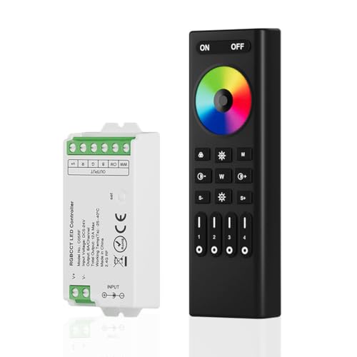 SEZO 2.4G RF RGBCCT LED Controller Kit C05RF Controller und RC03RFB 4-Zonen Wireless Fernbedienung Gruppensteuerung Mehrere Farbmodi für FCOB 5630 2835 3528 5730 5050 3014 RGBCCT LED-Streifen DC5-24V SEZO 2.4G RF RGBCCT LED Controller Kit C05RF Controller und RC03RFB 4-Zonen Wireless Fernbedienung Gruppensteuerung Mehrere Farbmodi für FCOB 5630 2835 3528 5730 5050 3014 RGBCCT LED-Streifen DC5-24V von SEZO