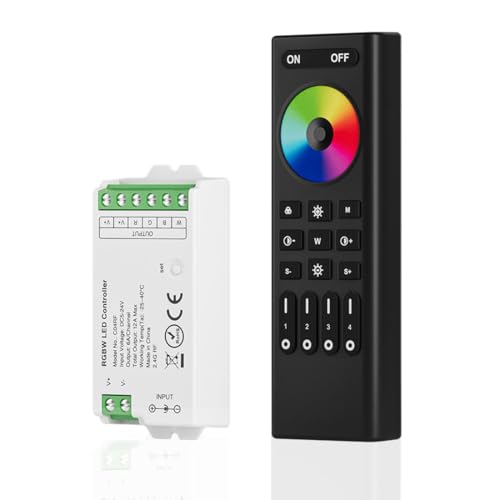 SEZO 2.4G RF RGBW LED Controller Kit C04RF Controller und RC03RFB 4-Zonen Wireless Fernbedienung Gruppensteuerung Mehrere Farbmodi für 5050 FCOB RGBW LED-Streifen DC5-24V SEZO 2.4G RF RGBW LED Controller Kit C04RF Controller und RC03RFB 4-Zonen Wireless Fernbedienung Gruppensteuerung Mehrere Farbmodi für 5050 FCOB RGBW LED-Streifen DC5-24V von SEZO