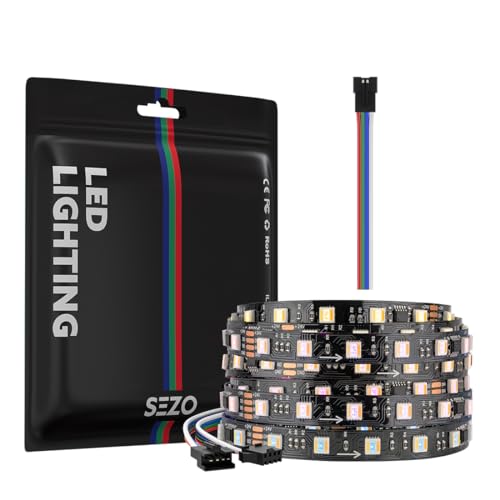 SEZO 5M Flexible RGBCCT LED Streifen DC24V Adressierbare LED Strips mit WS2805 IC, Dimmbar 2700K-6000K 60LEDs/M IP30 Nicht-Wasserdicht 5 in 1 Lichtband für Inneneinrichtung DIY Projekte Deco SEZO 5M Flexible RGBCCT LED Streifen DC24V Adressierbare LED Strips mit WS2805 IC, Dimmbar 2700K-6000K 60LEDs/M IP30 Nicht-Wasserdicht 5 in 1 Lichtband für Inneneinrichtung DIY Projekte Deco von SEZO
