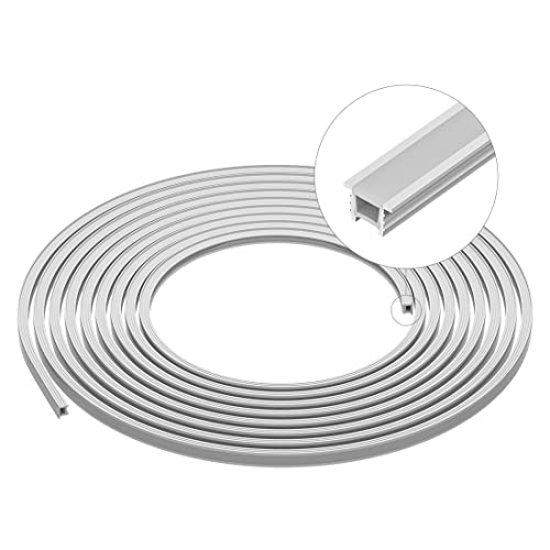 SEZO LED Profile Silikon T1212 1M LED Neon Aufbau Profil Fleckenlos für 7mm Flexibel LED Streifen Lichter IP67 Wasserdicht 12x12mm 120°Beleuchtung (LED-Streifen nicht enthalten) von SEZO