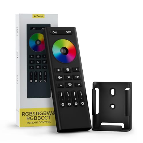 SEZO RC03RFB RGB RGBW RGBCCT 2.4G RF Wireless Fernbedienung 4-Zone Group Control Mehrere Farbmodi Kompatibel mit WB5 C03W C03RF C04W C04RF C05W C05RF Controller (Keine 2PCS AAA Batterien) von SEZO