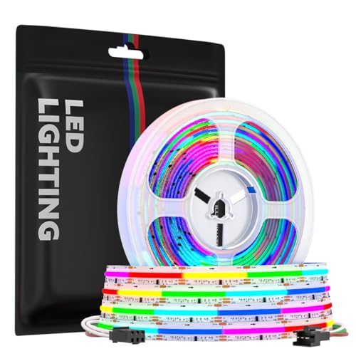 SEZO WS2811 RGB IC FCOB COB Dimmbar LED Streifen 5M 864LEDs/m Pixel Individuell Adressierbaren Traumfarbe COB LED Lichtleiste,12mm 24V IP30 Nicht Wasserdicht für Home Party Dekoration SEZO WS2811 RGB IC FCOB COB Dimmbar LED Streifen 5M 864LEDs/m Pixel Individuell Adressierbaren Traumfarbe COB LED Lichtleiste,12mm 24V IP30 Nicht Wasserdicht für Home Party Dekoration von SEZO
