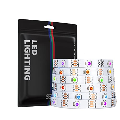 SEZO WS2812B LED Streifen ECO 5M 150LEDs DC5V Einzeln Adressierbaren LED Strip Individuell SMD5050 RGB Pixel Traumfarbe Programmierbar Neopixel LED Lichtband Flexible IP30 Nicht Wasserdicht Weiß PCB SEZO WS2812B LED Streifen ECO 5M 150LEDs DC5V Einzeln Adressierbaren LED Strip Individuell SMD5050 RGB Pixel Traumfarbe Programmierbar Neopixel LED Lichtband Flexible IP30 Nicht Wasserdicht Weiß PCB von SEZO