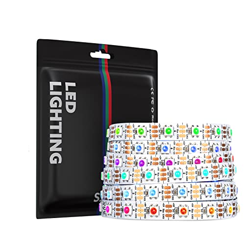 SEZO WS2812B ECO 5M 300LEDs DC5V Einzeln Adressierbaren LED Streifen Individuell SMD5050 RGB 300 Pixel Traumfarbe Programmierbar Neopixel LED Lichtband Strip Flexible IP30 Nicht Wasserdicht Weiß PCB SEZO WS2812B ECO 5M 300LEDs DC5V Einzeln Adressierbaren LED Streifen Individuell SMD5050 RGB 300 Pixel Traumfarbe Programmierbar Neopixel LED Lichtband Strip Flexible IP30 Nicht Wasserdicht Weiß PCB von SEZO