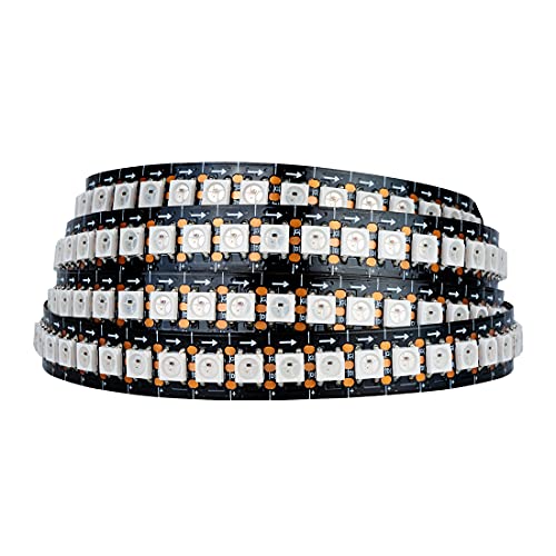 SEZO WS2812B ECO LED Streifen 1M 144 LEDs DC5V Individuell Adressierbar SMD5050 Traumfarbe LED Strip Legierte Drähte IP30 Nicht-Wasserdicht PCB Schwarz für Inneneinrichtung DIY Projekte(WS2812E) SEZO WS2812B ECO LED Streifen 1M 144 LEDs DC5V Individuell Adressierbar SMD5050 Traumfarbe LED Strip Legierte Drähte IP30 Nicht-Wasserdicht PCB Schwarz für Inneneinrichtung DIY Projekte(WS2812E) von SEZO