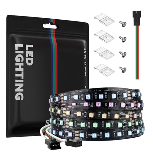 WS2811 RGB IC LED Streifen 5M 108 LEDs/m Hohe Dichte Licht Strip DC24V Breite 8mm Dimmbar Traumfarbe Lichtleiste IP30 Nicht-Wasserdicht FCB Schwarz für Inneneinrichtung DIY Projekte WS2811 RGB IC LED Streifen 5M 108 LEDs/m Hohe Dichte Licht Strip DC24V Breite 8mm Dimmbar Traumfarbe Lichtleiste IP30 Nicht-Wasserdicht FCB Schwarz für Inneneinrichtung DIY Projekte von SEZO