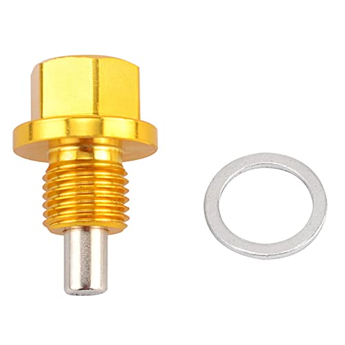 Nusssplitter 1 stück Magnetische Ölsumpfmutter Ölablassstecker Nussmotor Magnetische Ölablassschraube for Mutternsprenger Satz (Color : Gold, Size : M14x1.5) von SCALZE