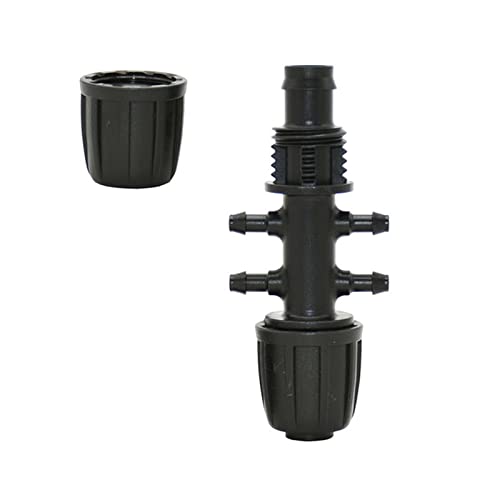 Nusssplitter Gartenschlauch 1/2 "bis 1/4" Reduzieren von Wassersplitter 4/7 Schlauch Bachbett Doppelweg Bewässerungsverbinder Schraube 4-Wege-Sicherungsmutter 20pcs Mutternsprenger Satz von SCALZE