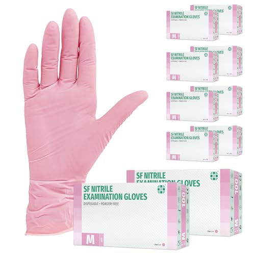 SF Nitrilhandschuhe M Rosa – 1000 Stück Einweghandschuhe, Einmalhandschuhe, Medizinische Handschuhe, Puderfrei, Latexfrei, Handschuhe Einweg zum Kochen, Putzen, für Medizin, Küche, Kosmetik, Haushalt SF Nitrilhandschuhe M Rosa – 1000 Stück Einweghandschuhe, Einmalhandschuhe, Medizinische Handschuhe, Puderfrei, Latexfrei, Handschuhe Einweg zum Kochen, Putzen, für Medizin, Küche, Kosmetik, Haushalt von SF Medical Products GmbH