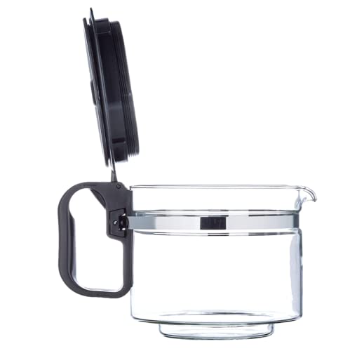 Sanfor Universal-Glaskanne für elektrische Kaffeemaschine, groß, transparent, 1 Liter, 13-14,5 x 9 x 13,2 cm von Sanfor