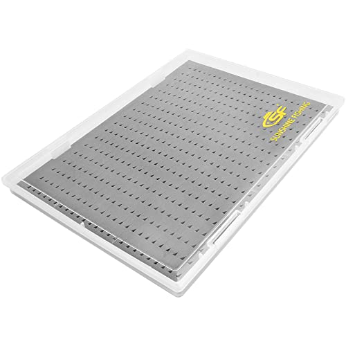 SF Fliegenfischen Box Fliegendose Fliegenbox Köderbox für Fliegen Transparent A4-Größe # Schaumschicht mit Dreieck von SF