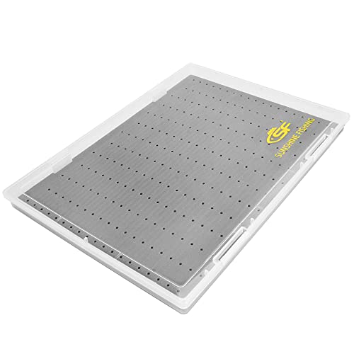 SF Fliegenfischen Box Fliegendose Fliegenbox Köderbox für Fliegen Transparent A4-Größe # Schaumschicht mit Punkt von SF