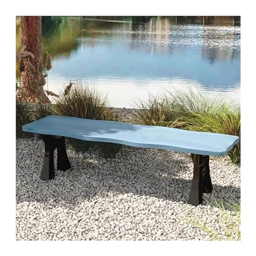 Außenbank Parkstuhl Outdoor Anti-Korrosion Holz Rust Bank Hof Geformte Aluminium Sitz Parkbank für Draußen (Color : A 150CM) von SFANIIX