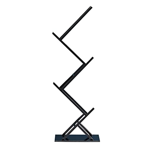 Bücherregale Home Bohrbrett Bürodatei Lagerregal Edelstahl Schlafzimmer Bücherregal Rack Multilayer Trapezform Display Rack Bücherregale Organizer von SFANIIX