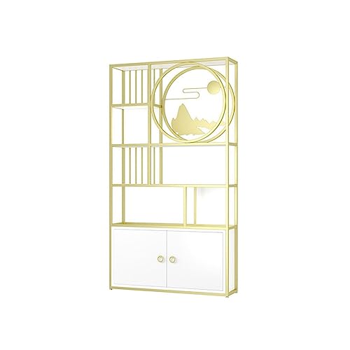 Bücherregale Home Modern Minimalistisch Boden zu Decke Bücherregal Nordic Partition Schmiedeeisen Regal Büro Lagerung Display Ständer Bücherregale Organizer (Color : A, Size : 100 * 30 * 180cm) von SFANIIX