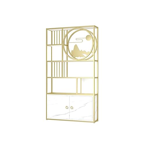 Bücherregale Home Modern Minimalistisch Boden zu Decke Bücherregal Nordic Partition Schmiedeeisen Regal Büro Lagerung Display Ständer Bücherregale Organizer (Color : B, Size : 120 * 30 * 180cm) von SFANIIX