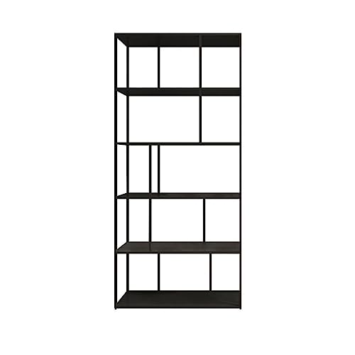 Bücherregale Nordic Metall Bücherregal Wohnzimmer Bücherregal Büro Boden Partition Dekoratives Regal Multilayer Lagerung Display Rack Bücherregale Organizer (Größe : B-140cm) von SFANIIX