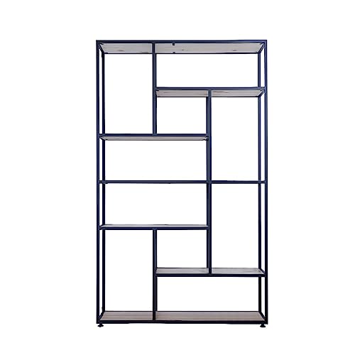 Bücherregale Schmiedeeisen Bücherregal Veranda Partition Display Rack Kreative Rack Multifunktionale freie Kombination Bücherregal Bücherregale Organizer (Größe : 100 * 30 * 180cm) von SFANIIX