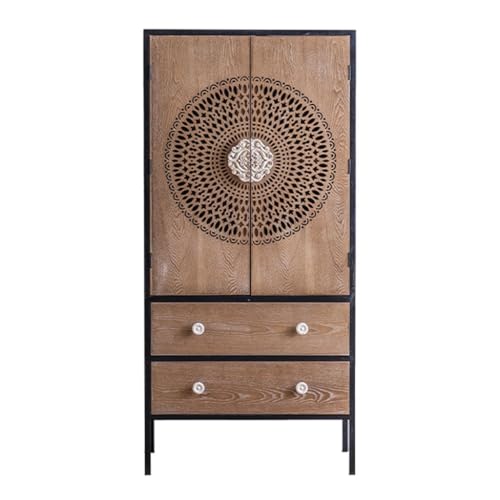 Buffetschrank Bed And Breakfast Home Eingang Eingang Schrank Multifunktionale Retro Notleidender Massivholz Kommode mit Stauraum Kommode mit Stauraum von SFANIIX