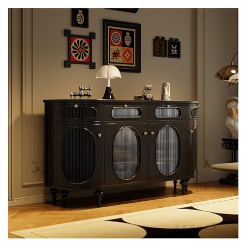 Buffetschrank Buffetküche Seitenschrank Aufbewahrungsschrank mit Schubladen Holz Buffetschrank Konsolentisch Kommode mit Stauraum(B) von SFANIIX