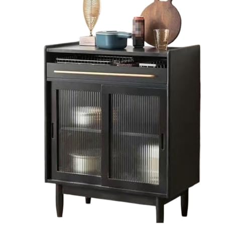 Buffetschrank Chinesischen Stil Einfache Massivholz Kommode Küche Multifunktionale Schiebetür Lagerschrank Schrank Kommode mit Stauraum(D,L:100CMX40CMX92CM) von SFANIIX