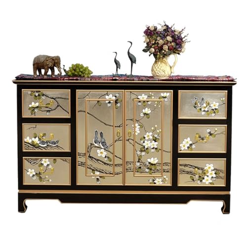 Buffetschrank Chinesischen stil veranda schrank massivholz licht luxus haus lagerschrank wohnzimmer schuhschrank esszimmer kommode Kommode mit Stauraum(M:140X35X85CM) von SFANIIX