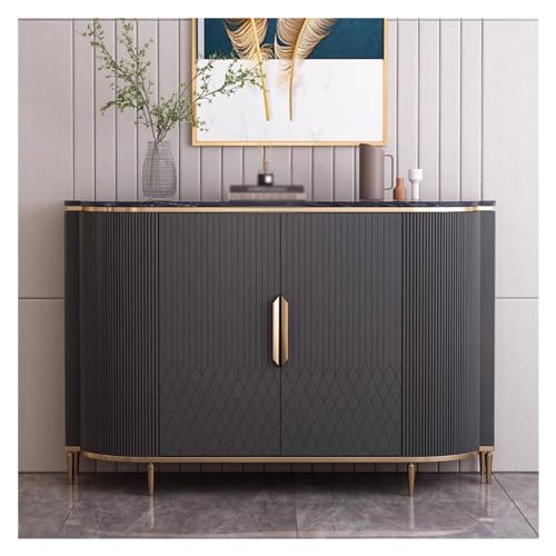 Buffetschrank Eingangsschrank Moderne minimalistische Wohnzimmer Trennwand Schrank Kommode Leichter Luxus Stil Wand-Seitenschrank Kommode mit Stauraum (Color : B, Size : 150X40X90cm) von SFANIIX