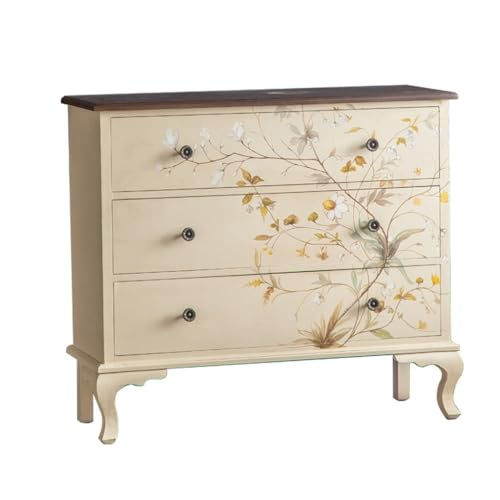 Buffetschrank Französisch Eingangsschrank Gemalt Kommode Schlafzimmer Aufbewahrungsschrank Massivholz Retro Kommode Sideboard mit Stauraum von SFANIIX