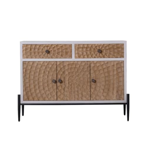 Buffetschrank Gastfamilie Schlafzimmer Dekoration Stauraum Nachttisch Massivholz Wohnzimmer Kommode mit großer Kapazität Kommode mit Stauraum von SFANIIX