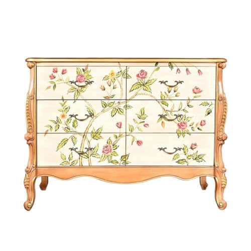 Buffetschrank Hause Landschaft Garten Kommode Flur Schrank Eingang Massivholz Bemalt Schlafzimmer Schrank Kommode mit Stauraum von SFANIIX