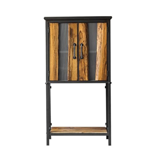 Buffetschrank Industrieller Stil Boden bis zur Decke Weinschrank Aufbewahrungsschrank Personalisiert Retro Eisen Restaurant Bar Weinregal Kommode Kommode mit Stauraum von SFANIIX