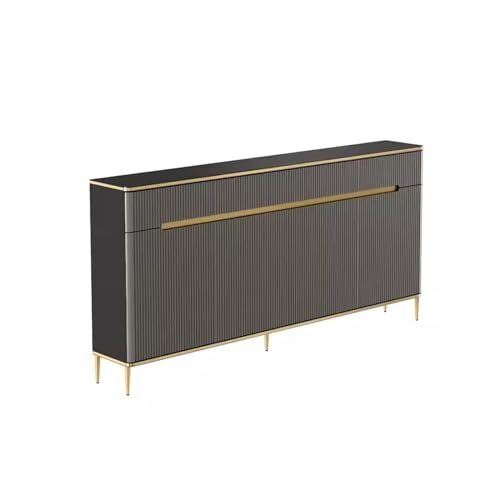 Buffetschrank Innen Schiefer Sideboard, einfaches Massivholz, dekorativer Weinschrank, Eingangsgeschirrschrank Kommode mit Stauraum von SFANIIX