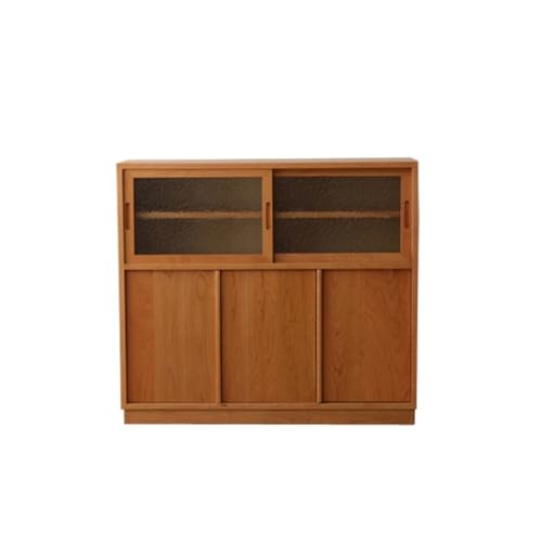 Buffetschrank Kirschholz Kommode Chinesisch Einfache Kommode Küchenlebensmittel Schrank Wohnzimmer Teeschrank Kommode mit Stauraum(S:110x38x98cm) von SFANIIX