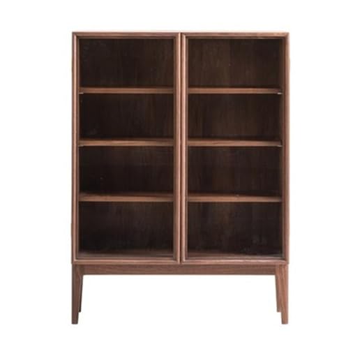 Buffetschrank Kommode Aufbewahrungsschrank mit Glastüren Akzentschrank aus Holz für Wohnzimmer, Flur, Eingang, Esszimmer, Schlafzimmer Barschrank Kommode mit Stauraum (Color : A) von SFANIIX