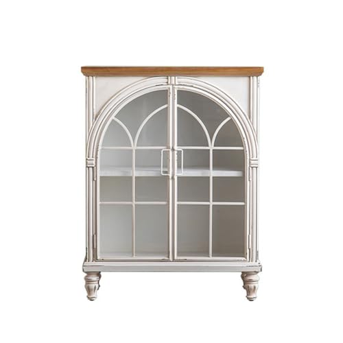 Buffetschrank Leichte Luxus Retro alten Aufbewahrungsschrank B&B Wohnzimmer Eingangsschrank Wandmontiert Eisen Kommode Kommode mit Stauraum von SFANIIX