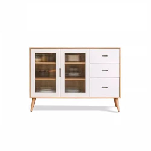 Buffetschrank Massivholz Kommode Aufbewahrungsschrank Moderner minimalistischer Weinschrank Teeschrank Lagerregal Schrank Kommode Buffetschrank Kommode mit Stauraum von SFANIIX