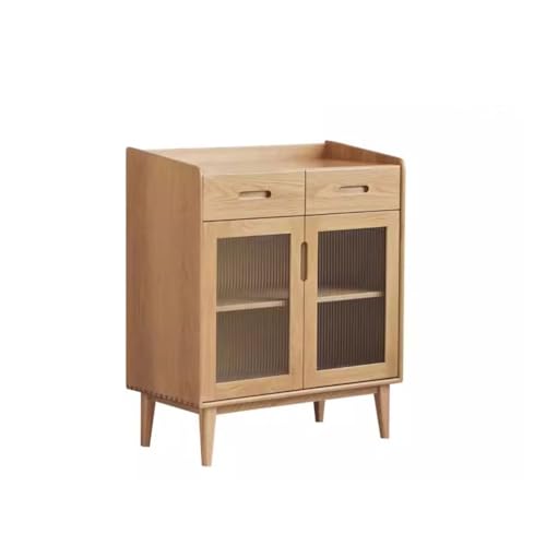 Buffetschrank Massivholz Kommode Eiche Einfache Wohnzimmer Teeschrank Küche Schrank Vitrine Kommode mit Stauraum von SFANIIX