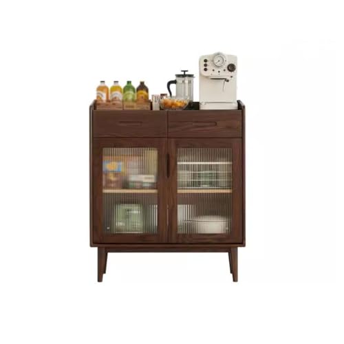 Buffetschrank Massivholz Kommode Eiche schwarz Nussbaum Multifunktionaler Aufbewahrungsschrank Einfaches Restaurant Teeschrank Kommode mit Stauraum Buffetschrank Massivholz Kommode Eiche schwarz Nussbaum Multifunktionaler Aufbewahrungsschrank Einfaches Restaurant Teeschrank Kommode mit Stauraum von SFANIIX
