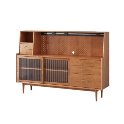 Buffetschrank Massivholz Mehrzweckaufbewahrungsschrank Restaurantkommode Aufbewahrungsschrank Buffetschrank Moderne Kommode Sideboard mit Stauraum(A) von SFANIIX