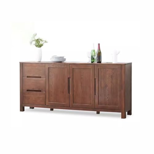 Buffetschrank Massivholz Nordic Kommode Eiche Schrank Home Modern Minimalistisches Restaurant Aufbewahrungsschrank Teeschrank Kommode mit Stauraum von SFANIIX