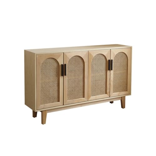 Buffetschrank Massivholz Rattan Kommode Home Wohnzimmer Logstil Schrank Moderne Einfache Eingang Eingang Kommode mit Stauraum von SFANIIX