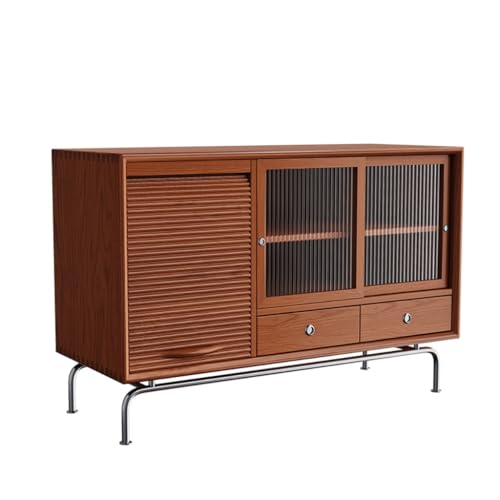 Buffetschrank Massivholz Rollladentür Sideboard Wohnzimmer Aufbewahrungsschrank Moderne Lagerung Buffetschrank Restaurantschrank Kommode mit Stauraum(A) von SFANIIX