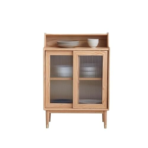 Buffetschrank Massivholz Schiebetür Kommode Home Küche Aufbewahrungsschrank Moderne einfache Eiche doppeltür Teeschrank Kommode mit Stauraum von SFANIIX