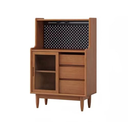 Buffetschrank Moderne Einfache Massivholz Kommode Für Haushalt Kleine Wohnung Teeschrank Mit Lochbrett Aufbewahrungsschrank Schrank Kommode mit Stauraum von SFANIIX