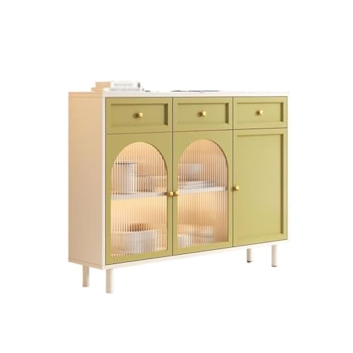 Buffetschrank Modische Und Einfache Kommode Im Creme-Stil, Wohnzimmer, Teeschrank, Abstellschrank, Küchenschrank Kommode mit Stauraum(B) von SFANIIX
